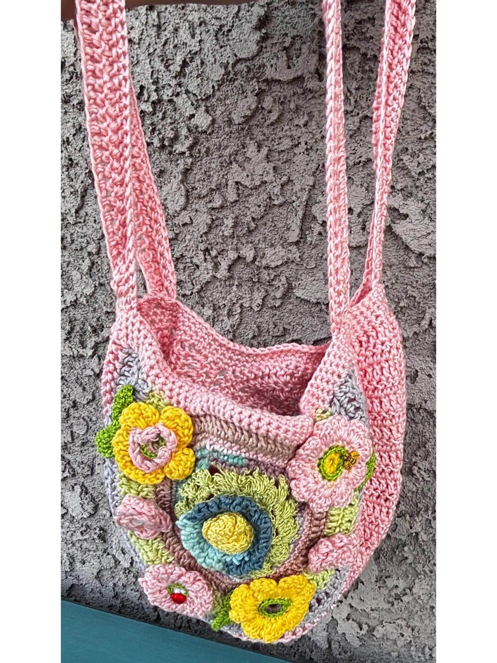 Crochet Flower Shoulder Bag: Handmade Handbag
